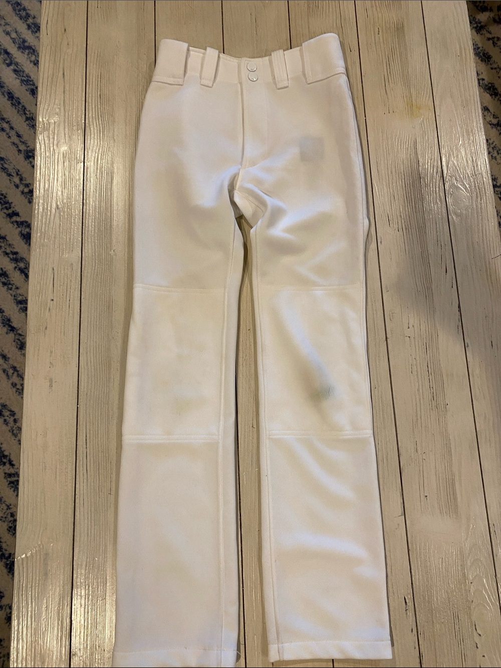 Mizuno White Kids Baseball Pants